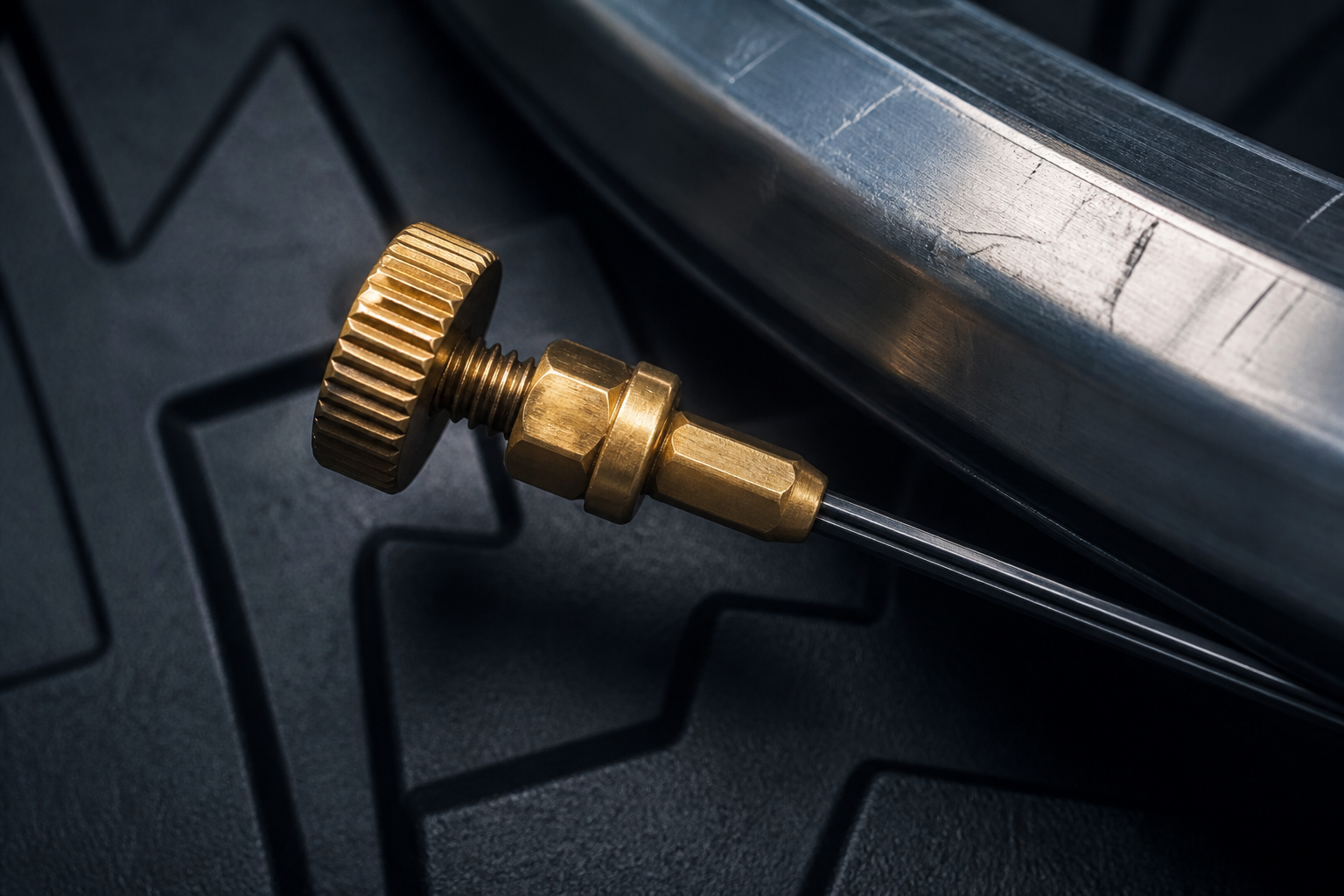Brass nipple fine adjustment detail